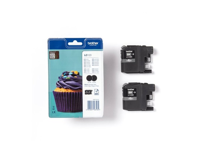 BROTHER LC123BKBP2 Tusz Brother LC123BKBP2 black Blister Pack (dwupak) 600str MFC-J4510DW