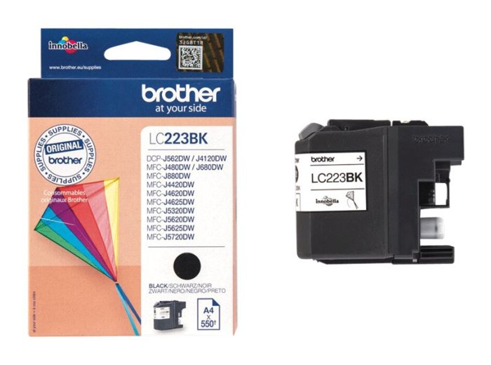 Brother Tusz LC223BK Black 550str