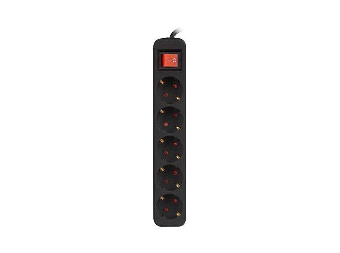 LANBERG LISTWA PRZEDŁUŻACZ 1.5M 5X 230V SCHUKO Z WYŁĄCZNIKIEM KABEL WYKONANY Z PEŁNEJ MIEDZI CZARNA