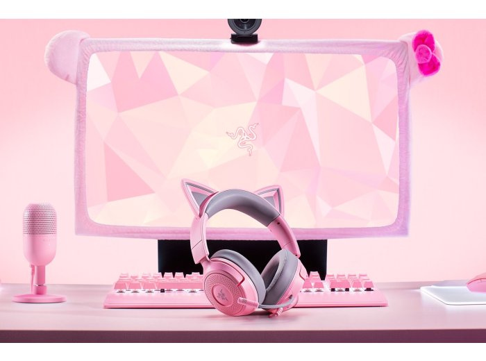 Zestaw słuchawkowy Razer Gaming Kraken Kitty V3 X Przewodowe Nauszne Mikrofon Kwarc