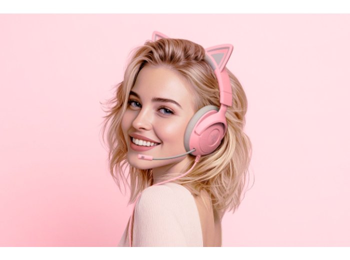 Zestaw słuchawkowy Razer Gaming Kraken Kitty V3 X Przewodowe Nauszne Mikrofon Kwarc