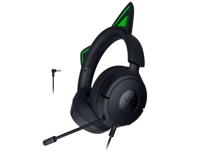 Zestaw słuchawkowy Razer Gaming Kraken Kitty V3 X Przewodowe Nauszne Mikrofon Czarny