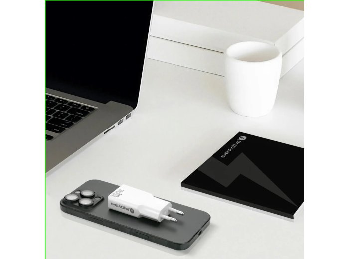 Ładowarka sieciowa SUPER SLIM QC 3.0 30W 1XUSB 1XUSB-C biała SC-380Q