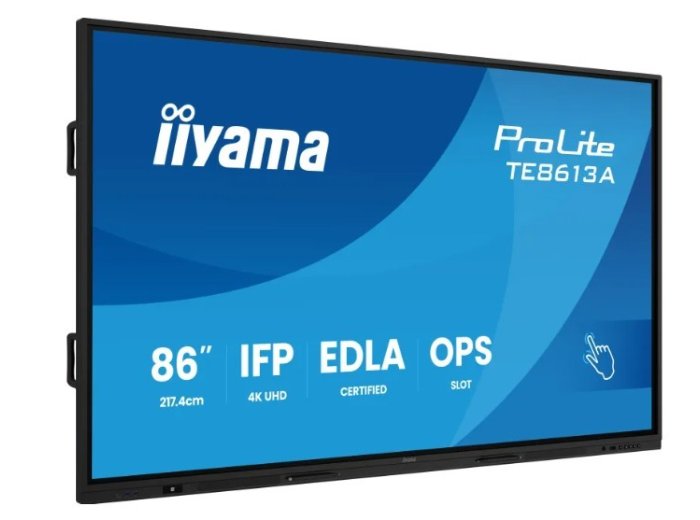 Monitor interaktywny 86 cali TE8613A-B2AG INFRARED,40pkt,IPS,4K,7H,500cd/m2,      WiFi,USB, ANDROID 14, Google EDLA,2x20W, UCHWYT ŚCIENNY