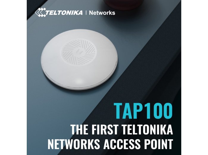 Teltonika · Accesspoint· TAP100· 2x1· Wi-Fi 4· 300Mbit· 1x 10/100· 15W PoE - Access Point - 0,1 Gbps 300 Mbit/s Biały Obsługa PoE