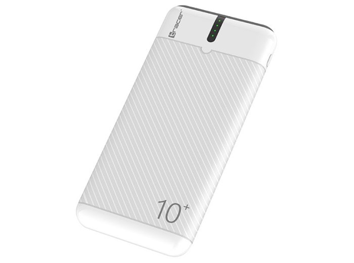 PowerBank EnerGo 10000mAh biało-czarny