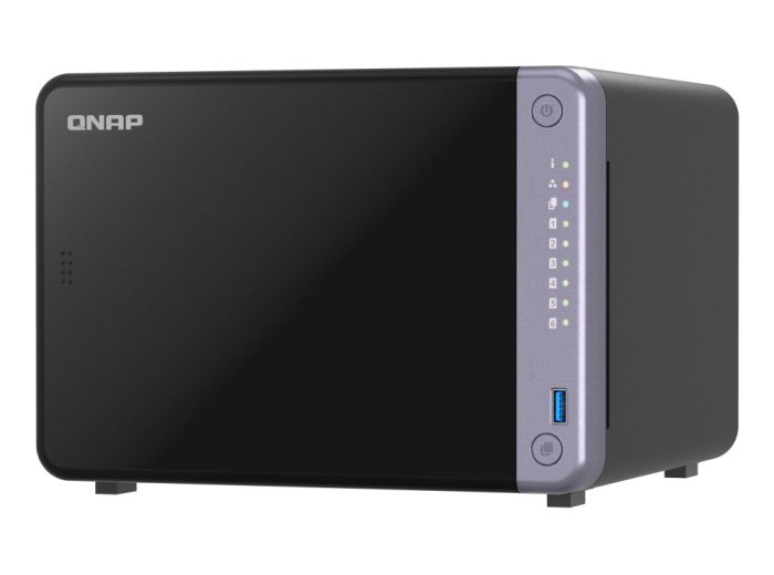Qnap TS-632X-4G, Tower, 6 x 2.5"/3.5" SATA, AnnapurnaLabs Alpine AL524 4C, 4GB (Max. 16GB) DDR4 SODIMM, 2 x 2.5GbE, 2 x 10GbE SFP+, 2 x USB 3.2 Gen, adapter 120W