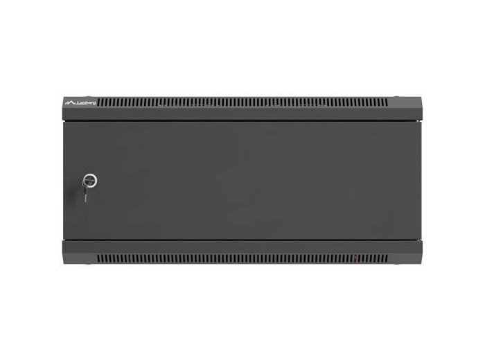LANBERG SZAFA INSTALACYJNA RACK WISZĄCA 19" 4U 600X600 CZARNA DRZWI METALOWE (FLAT PACK)