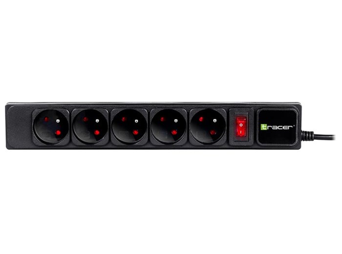 Listwa zasilającaPowerGear 5m Black 5 gniazd
