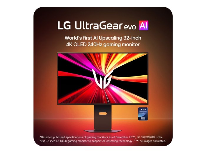LG 32GX870B-B.AEU monitor komputerowy 81,3 cm (32") 3840 x 2160 px 4K Ultra HD OLED Czarny