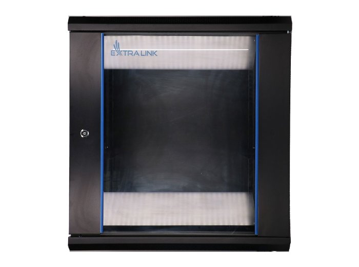 Extralink Szafa rack 12U 600x600 Czarna montowana na ścianie