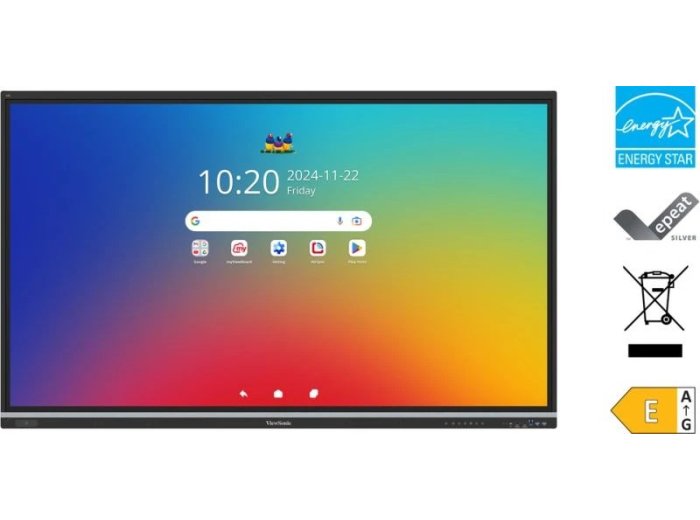 Viewsonic IFP6551 Display tablica interaktywna 165,1 cm (65") 3840 x 2160 px Ekran dotykowy Czarny