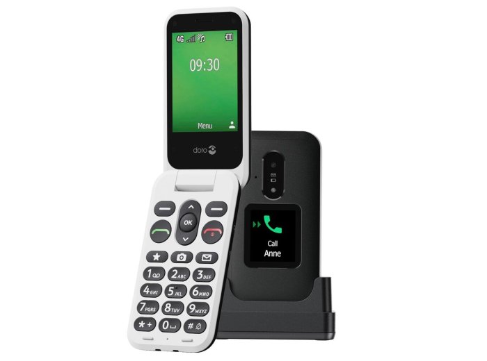 Doro Leva E30 7,11 cm (2.8") 142,7 g Czarny, Biały Telefon funkcjonalny