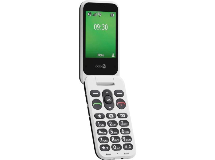 Doro Leva E30 7,11 cm (2.8") 142,7 g Czarny, Biały Telefon funkcjonalny