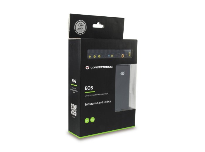 Conceptronic CNB65 adapter zasilający/ inwentor Wewnętrzna 65 W Czarny