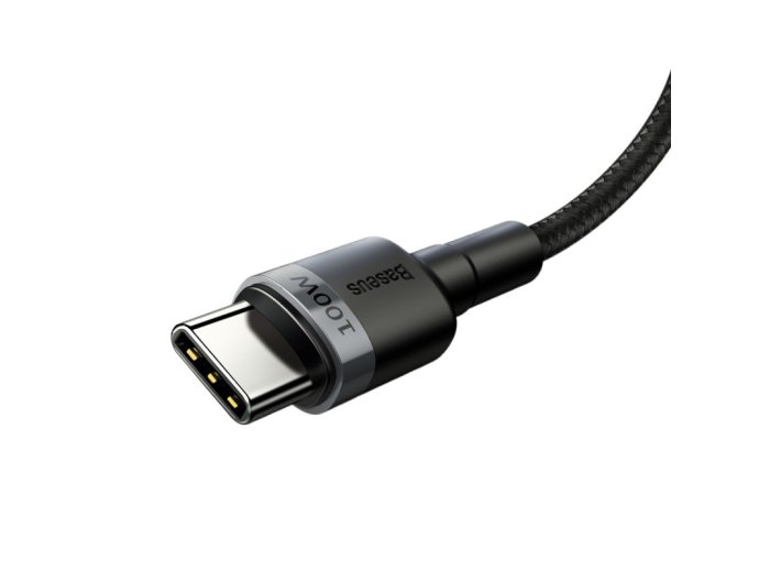 Kabel Baseus CATKLF-ALG1 USB-C - USB-C PD QC 100W 5A 2m - szary