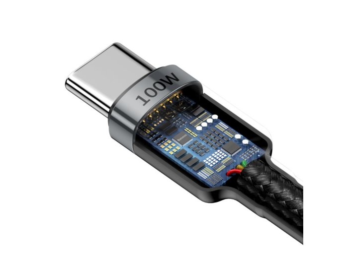 Kabel Baseus CATKLF-ALG1 USB-C - USB-C PD QC 100W 5A 2m - szary