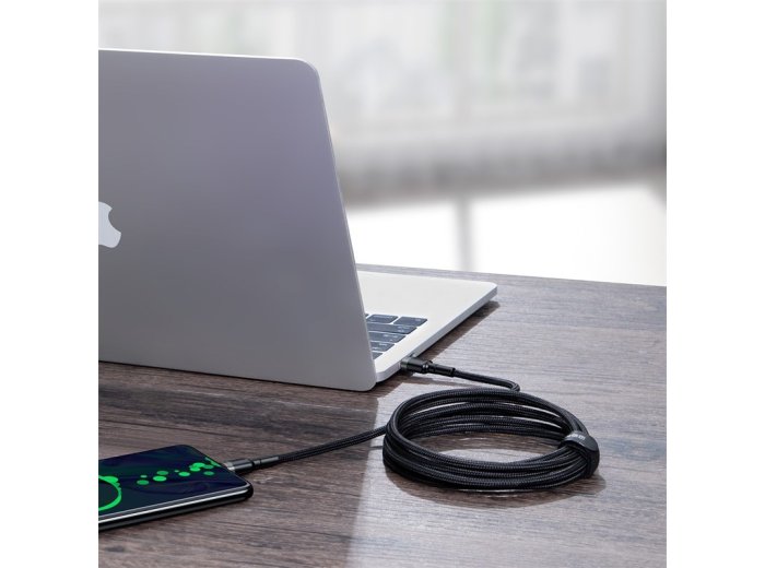 Kabel Baseus CATKLF-ALG1 USB-C - USB-C PD QC 100W 5A 2m - szary