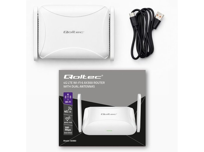 Router Home&Travel 4G LTE WiFi 6 | AX300 | 2.4GHz | Dual Antena |USB-C | Micro SIM