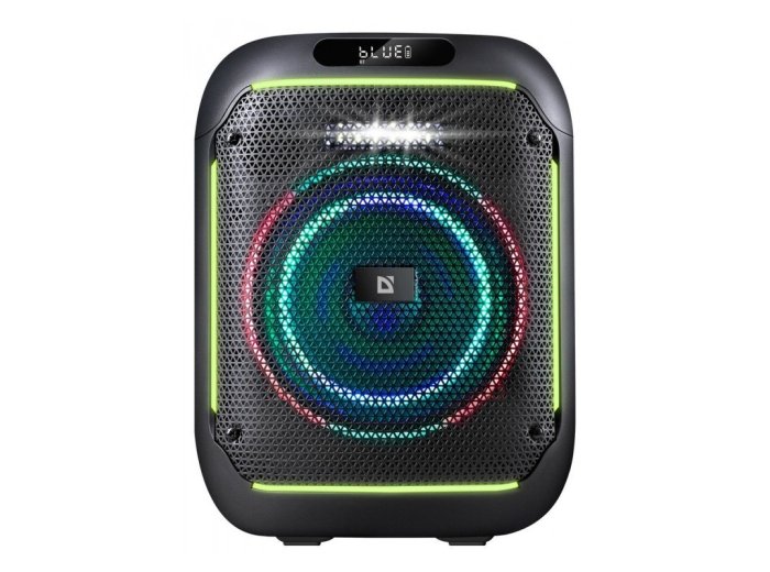 Głośnik bluetooth BOOMER 65W czarny podświetlenie LED