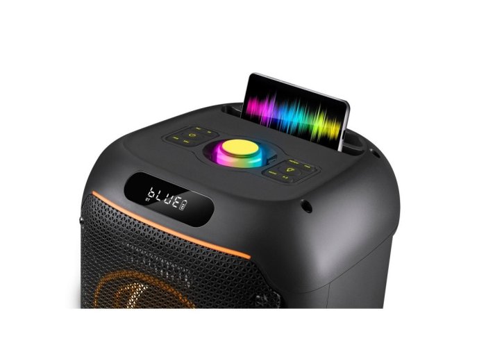 Głośnik bluetooth BOOMER 65W czarny podświetlenie LED