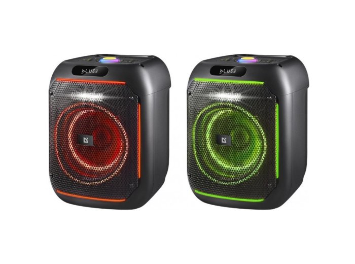Głośnik bluetooth BOOMER 65W czarny podświetlenie LED