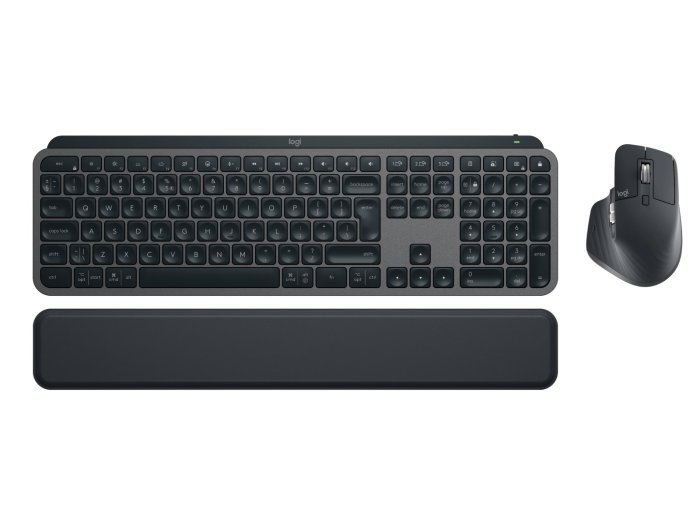 Logitech MX Keys combo for Business Gen 2 klawiatura Dołączona myszka Biuro RF Wireless + Bluetooth QWERTY Amerykański międzynarodowy Grafitowy