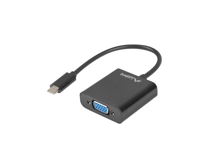 Adapter USB CM - VGA F 15cm czarny