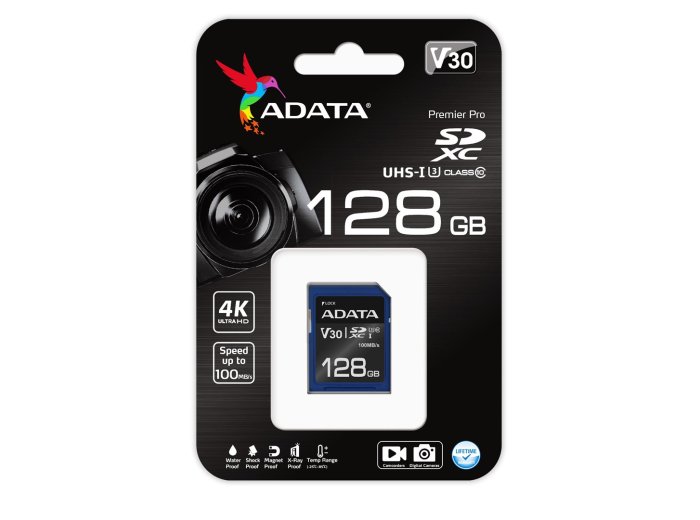 ADATA Premier Pro SDXC 128 GB Class 10 UHS-I/U3 V30