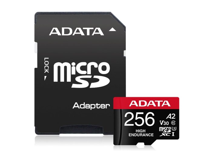Karta pamięci microSD High Endurance 256GB UHS1 U3 V30 A2 100/85MB/s + Adapter