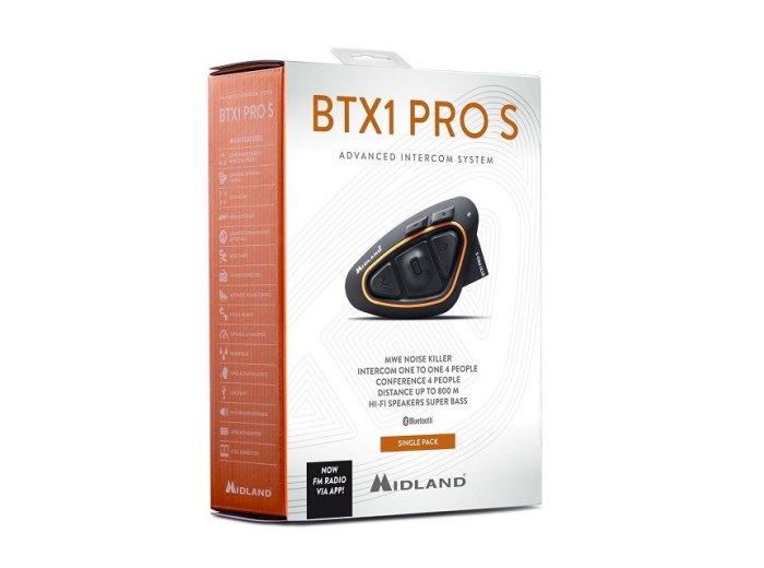 Interkom motocyklowy Midland BTX1 PRO S-SINGLE na 1 kask