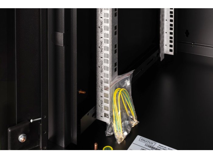 Digitus Szafa sieciowa wisząca Unique 19" 9U rack 600x600, drzwi szyba, czarny, niedzielona, złożona, 100kg