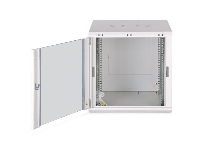 Digitus Szafa sieciowa wisząca DYNAmic 19" 12U rack 600x600, drzwi szyba, szary, niedzielona, złożona, 60kg