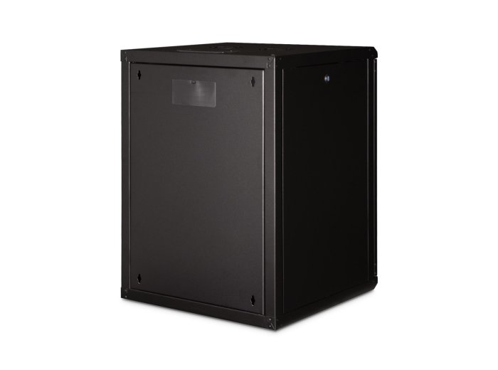Szafa sieciowa wisząca Unique 19" 16U rack 600x600, drzwi szyba, czarny, niedzielona, złożona, 100kg
