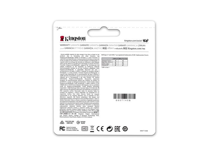 Pendrive USB Data Traveler MicroDuo 3C G3 128GB USB-A/USB-C