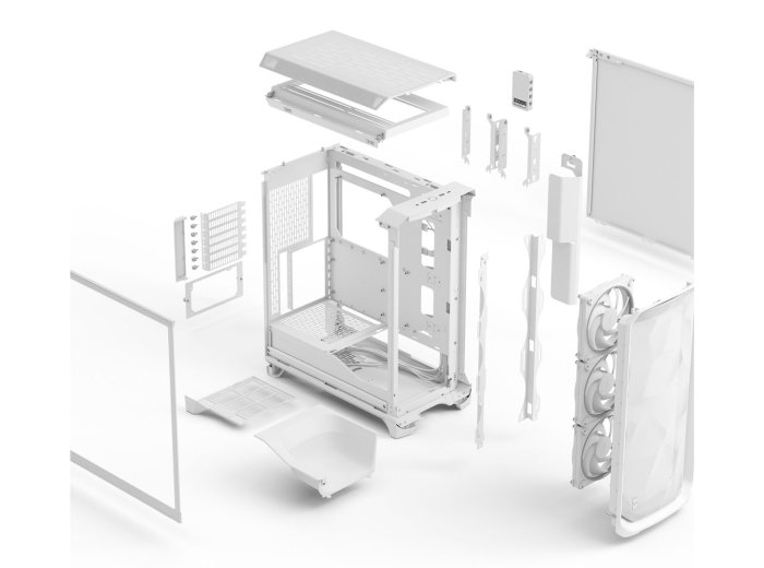 Etui Fractal Design Meshify 3 Ambience Pro RGB Clear Tint White