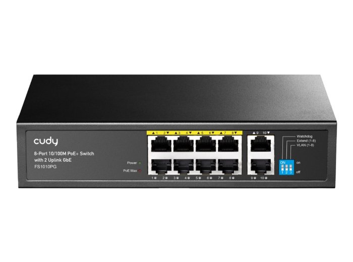 Przełącznik FS1010PG 8xFE PoE+ 120W 2xGigabit Uplink