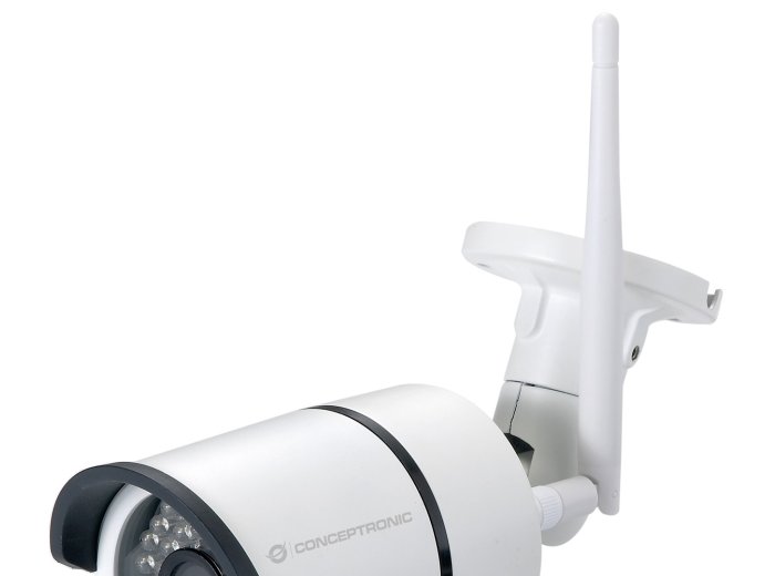 Bezprzewodowa kamera IP w chmurze Conceptronic JARETH HD - Sieciowa kamera bezpieczeństwa - Zewnętrzna - Odporna na warunki atmosferyczne - Kolor (dzień i noc) - 1,3 MP - 1280 x 720 - 720p - Stała ogniskowa - Bezprzewodowa - Wi-Fi - LAN 10/100 - H.26