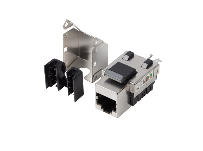 Moduł keystone gniazdo RJ45 - LSA FTP kat.6 90 stopni do puszki montażowej
