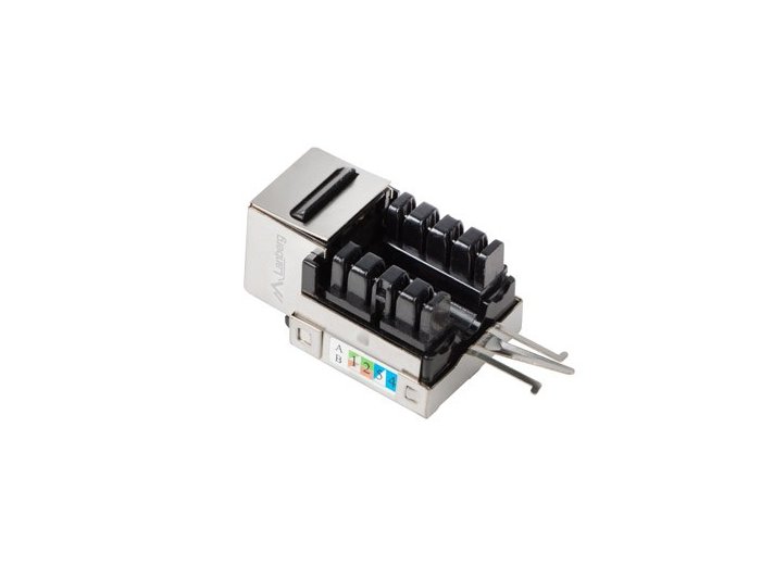 Moduł keystone gniazdo RJ45 - LSA FTP kat.6 90 stopni do puszki montażowej