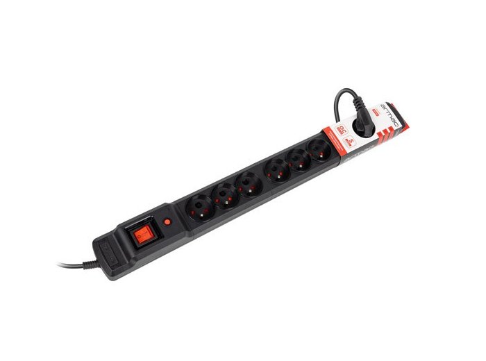 Listwa przeciwprzepięciowa Multi M9 1.5m czarna (9 gniazd)