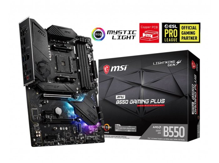 Płyta główna MPG B550 GAMING PLUS AM4 4DDR4 HDMI/DP ATX