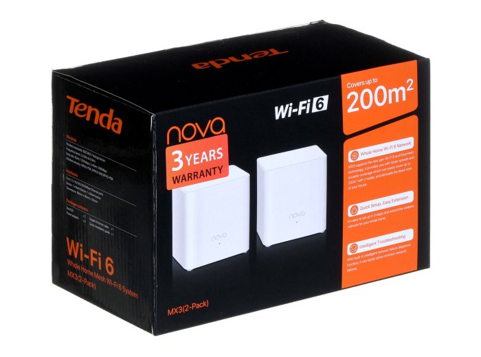 Tenda MX3(2-pack) Mesh Wi-Fi6 AX1500