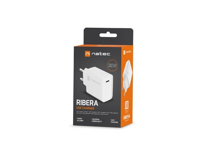 Ładowarka sieciowa Ribera 1x USB-C 20W Biała