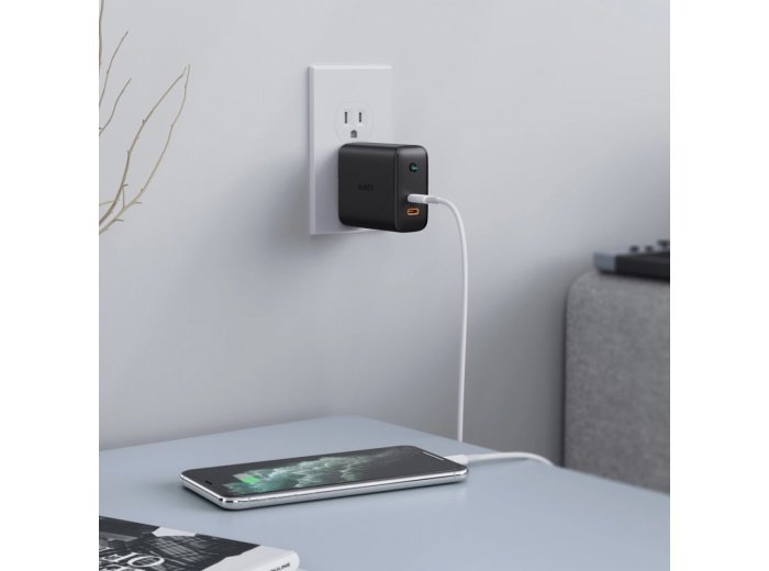 PA-D2 ładowarka sieciowa 2xUSB C PD Power Delivery 3.0 36W 6A Dynamic Detect