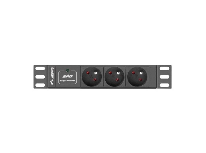 Listwa zasilająca Rack PDU 10 cali 1U 3x PL 2m 16A 230V PL czarna