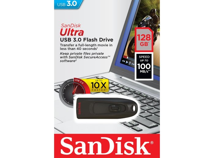 ULTRA USB 3.0 FLASH DRIVE 128GB 100MB/s