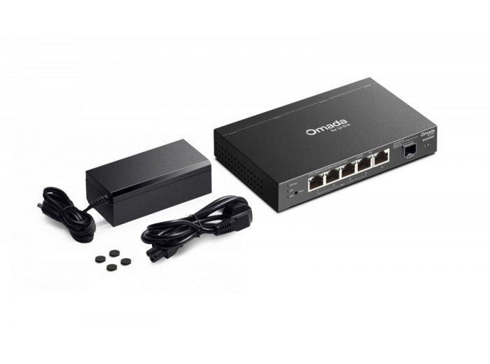 Przełącznik SG2206MP Omada, 6 portów gigabitowych w tym 4 porty PoE+