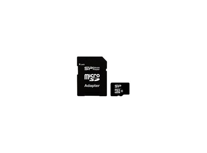 Karta pamięci Silicon Power microSDHC 8GB Class 10 + ADAPTER microSD-SD (SP008GBSTH010V10SP)