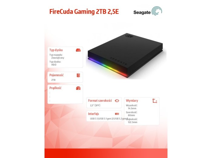 Dysk FireCuda Gaming 2TB 2,5E STKL2000400
